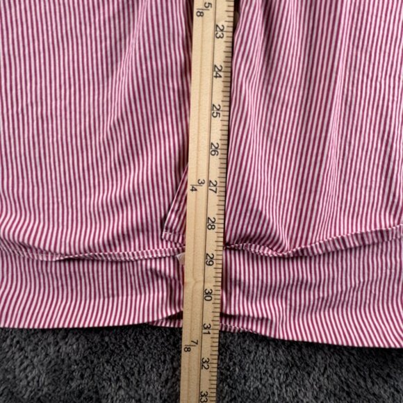 Gitman Bros Long Sleeve Button Up Shirt XL Italy Made Striped Red Adult - Picture 3 of 13